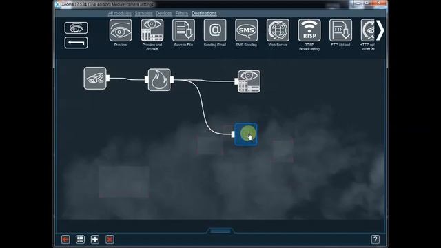 Детектор дыма в программе для видеонаблюдения Xeoma смотреть онлайн