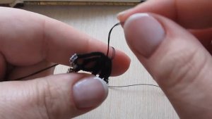 "Муха" Фриволите иглой.