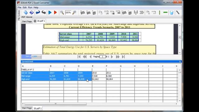 IDEA4 PDF 2 Excel Converter (automatic conversion of standard tables) смотреть онлайн