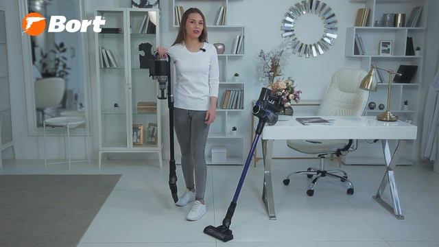 Аккумуляторный вертикальный пылесос BORT BSS 18DC и BSS 22DC смотреть онлайн