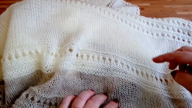 #платокспицами #каксвязатьплаток Платок из Ализе ангора голд / теплый, воздушный, красивый)))