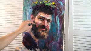 Портрет мастихином за час в технике масляной живописи