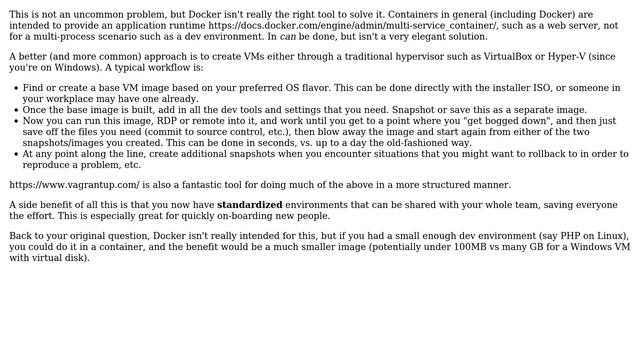 Are there benefits to running my development environment in a Docker container? смотреть онлайн