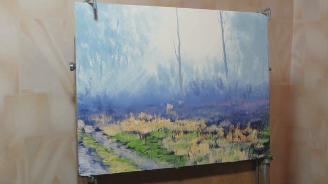Пишем маслом туманный лес! #Vitali Oil Painting