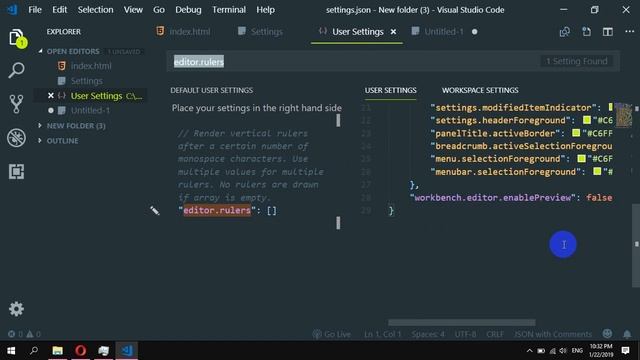 Vertical rulers in Visual Studio Code смотреть онлайн