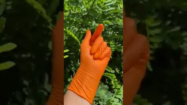 Перчатки нитриловые Ampri Style Orange (оранжевые)