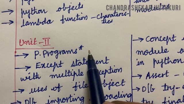 PYTHON PROGRAMMING -UNIT 1 & 2 -IMPORTANT AND GUNSHOT QUESTIONS-JNTUH R18