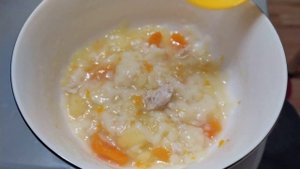 Прикорм в 9 месяцев// суп с фрикадельками и лапшой...