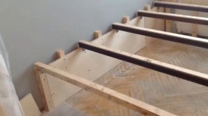 Схема и монтаж подиума с выдвижной кроватью. Installation of a podium with a pull-out bed