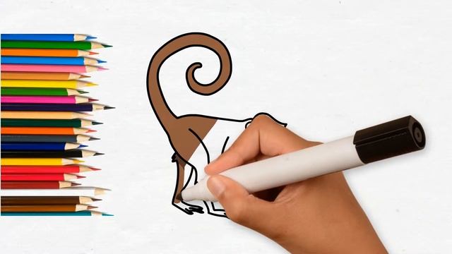 How to draw monkey / Как нарисовать обезьяну / Como dibujar mono смотреть онлайн