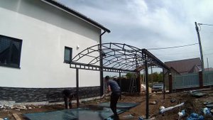 Сварка полукруглого навеса 3 из 3