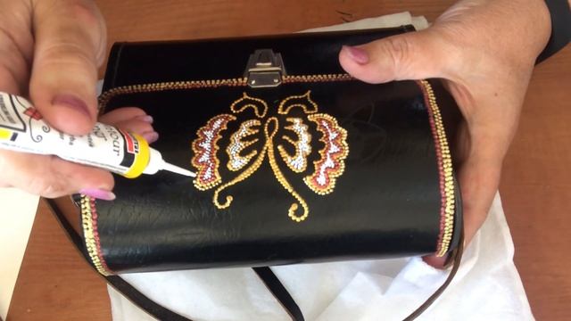 697. Реставрация старой сумки. Точечная роспись.Restoration of the old bag смотреть онлайн