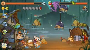 Игра Swamp Attack, босс дикий кабан (волшебное зелье)