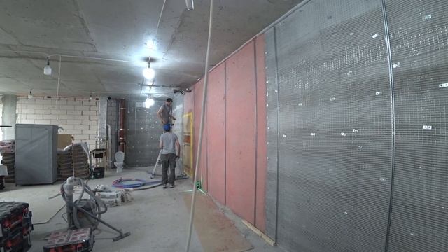 ПРОЦЕСС ПОДГОТОВКИ СТЕН | Строительные работы в ЖК "Небо" смотреть онлайн