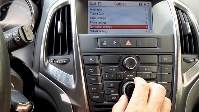 Opel Astra J CD500 Navigation Menu смотреть онлайн