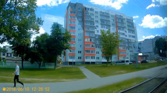 Витебск.Поездка на трамвае №1 ул.Гагарина - ул.М.Горького(не весь) смотреть онлайн