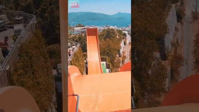 【4K】 ??? Boomerang slide at Aqua Dream Waterpark in Marmaris, Turkey