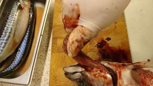 КАК ПОЧИСТИТЬ СКУМБРИЮ Слабонервным не смотреть!