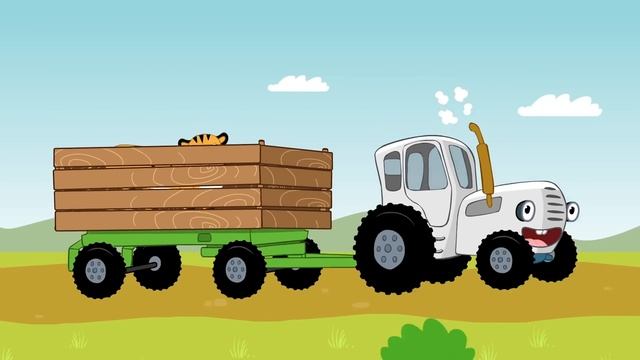 IN THE FIELDS - Blue Tractor - Kids Songs & Cartoons