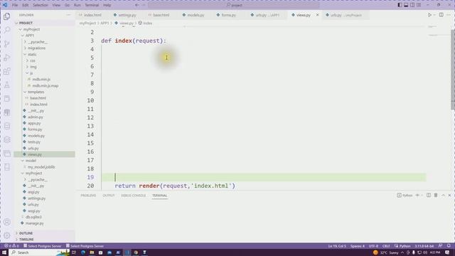 SIMPLE MACHINE LEARNING WEB APP  USING PYTHON AND  DJANGO, MODEL DEPLOYMENT (WEB DEVELOP)  episode