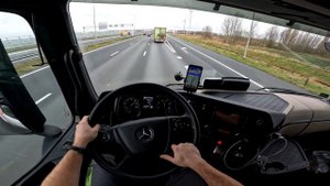 4K POV Truck Driving Mercedes Actros | Windy Day in Nederland