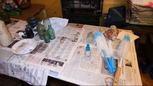 Как помыть старинное царское стекло, показываю дорогую бутылку, и граненый стакан.