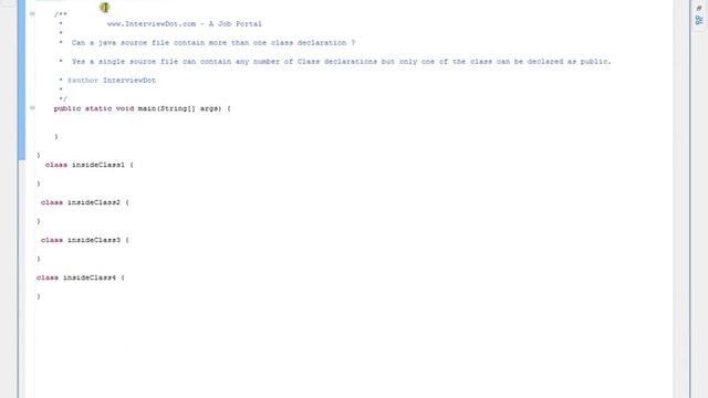 Java Can a source file contain more than one class declaration смотреть онлайн