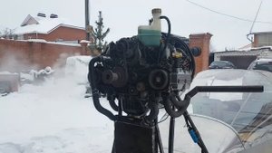 Аэросани с двигателем субару, первый запуск