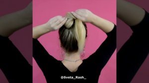 ОБЪЕМНЫЙ ПУЧОК ТОЛЬКО ИЗ 1 РЕЗИНКИ | КРАСИВЫЙ ПУЧОК ЗА 1 МИНУТУ | EASY MESSY BUN HAIR TUTORIAL