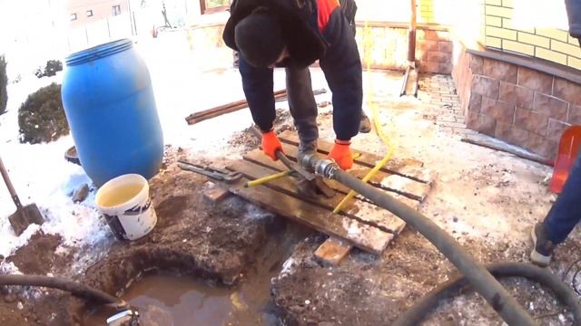 Абиссинская скважина бурение зимой