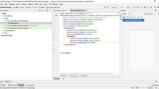 How to Use Scroll View|Scroll Images Android Studio Hindi/Urdu смотреть онлайн