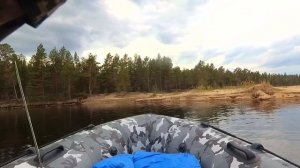 Обкатка мотора, Тояма 6 л с  4 т. к. + Хантер 350 про, испытание  по большой воде.