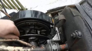 Установка кожуха вариатора на снегоход Буран