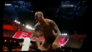 Randy Orton RKO John Morrison in Mid-Air