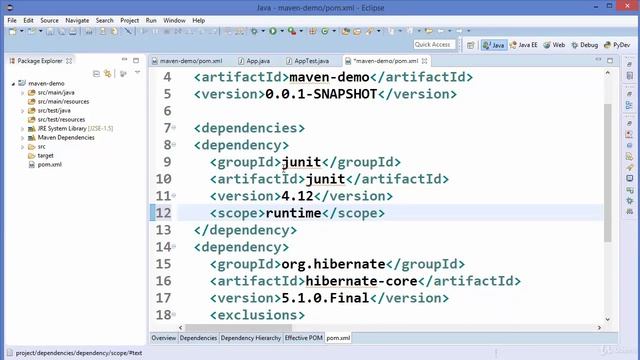 9 scope Dependencies in Maven смотреть онлайн