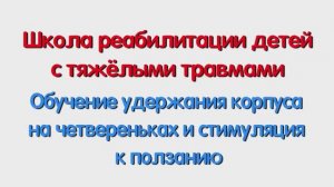 Обучение удержания корпуса на четвереньках и стимуляция к ползанию. Специалисту и родителям.