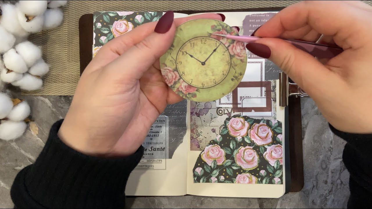 | ASMR for sleep | Vintage Journaling | No talking | Journal decoration | Relaxation 24 смотреть онлайн