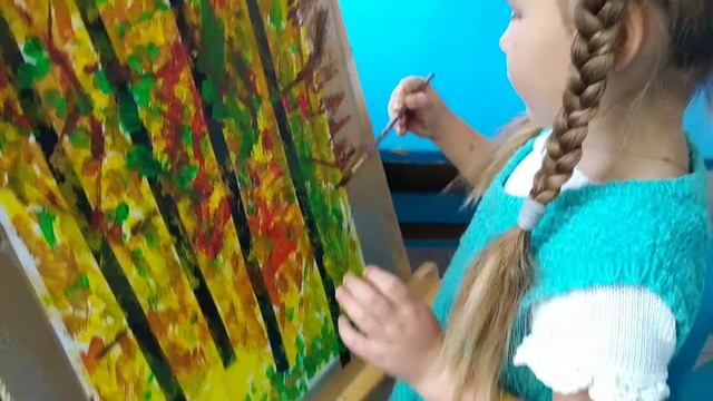 рисуем с детьми "Осень. Берёзки". смотреть онлайн