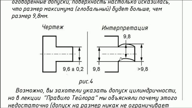 Необходимость указания общих допусков
