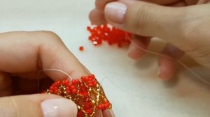 Beaded necklace/Collar/How to make a necklace/Колье из бисера/Колье своими руками/Колье/Ч. 2