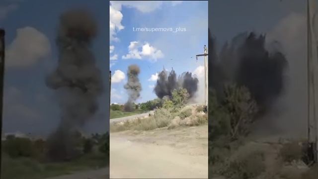 Авиаудар по мосту через реку Оскол в Купянске/Airstrike at the bridge in Kupyansk