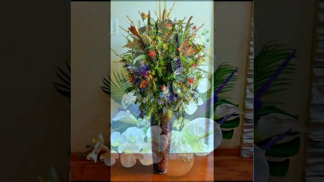 Напольные композиции из искусственных цветов (январь 2020 год). смотреть онлайн