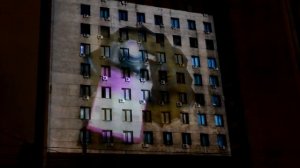 3Д видеомэппинг на здании.