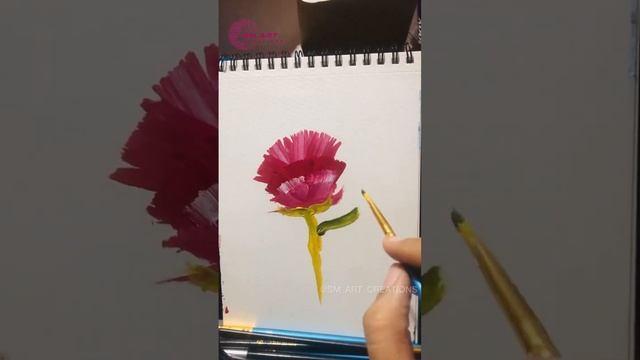 One stroke flower painting #painting #art #flower