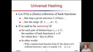 18-3 Universal Hashing