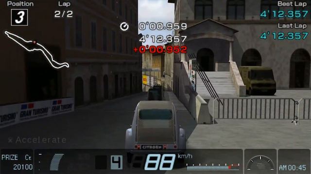 Gran Turismo PSP - Citroen 2CV with Automatic at Citta di Aria Challenge | NEW YEAR SPECIAL 2021!!! смотреть онлайн