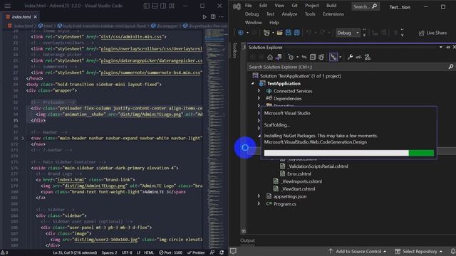 html to asp dot net core mvc | html theme customization | admin lte to asp dot net core