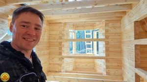 Дом из бруса 6 на 9 с мансардой и террасой. Проект дома. Строительная компания Центр Домостроения.