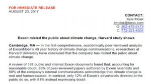 Exxonmobil misled the public on climate change for 40 years, new study shows