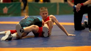 U17 N. Sapkins (LAT) vs A. Kujalovs (LAT) 38kg. Youth boys freestyle wrestling.